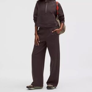 In search of‼️ Scuba Mid-Rise Wide-Leg Pant Gathered Waistband Regular - Sequoia